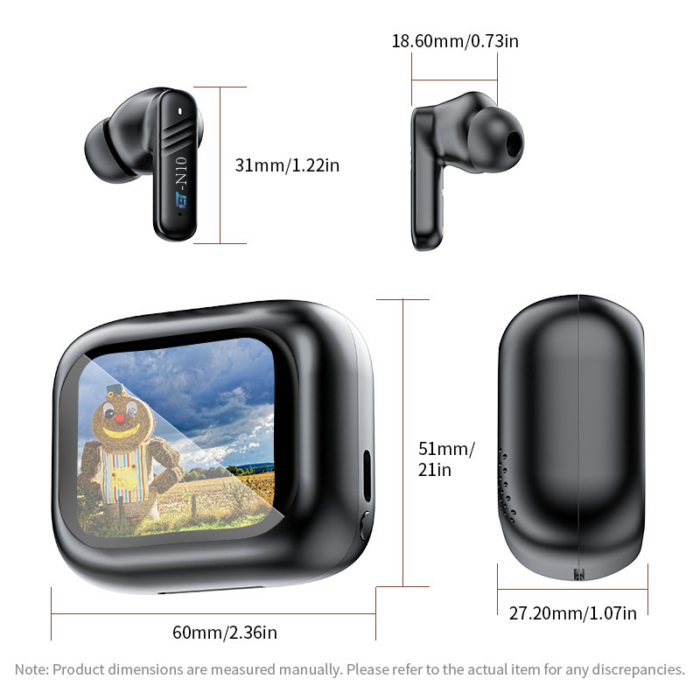 ET-N10 ANC Digital Touch Screen Dispaly Earbuds | ANC | ENC - Image 5